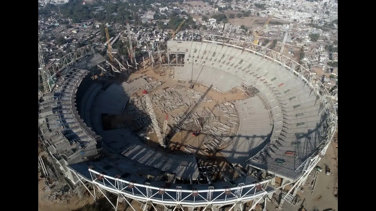 Construction project in Ahmedabad requiring crane hire — MYCRANE