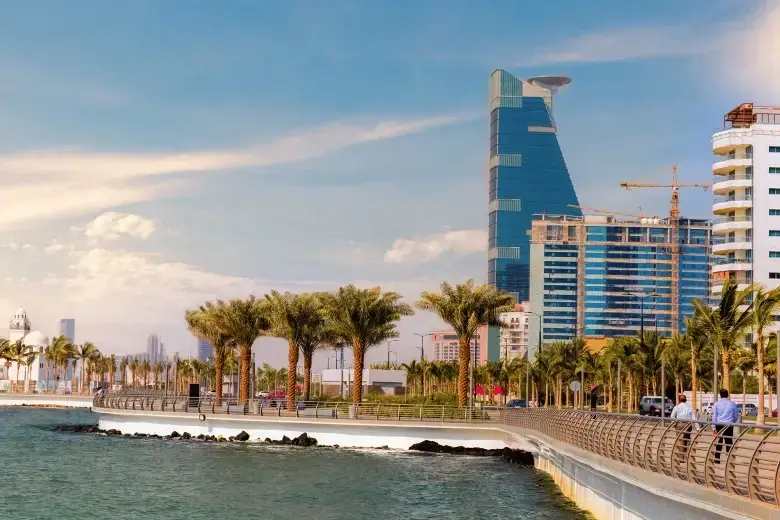 Construction project in Jeddah requiring crane hire — MYCRANE
